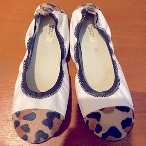White and leopard shoes